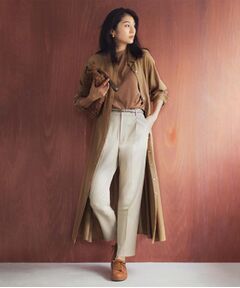 UNTITLED / アンタイトル ロング・マキシ丈ワンピース | 【前開きボタン/ベルト付/羽織シャツ/】2WAYトレンチ風ワンピース