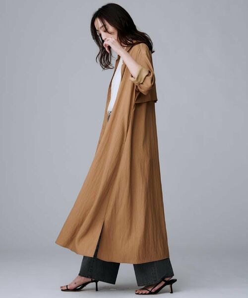 UNTITLED / アンタイトル ロング・マキシ丈ワンピース | 【前開きボタン/ベルト付/羽織シャツ/】2WAYトレンチ風ワンピース | 詳細10