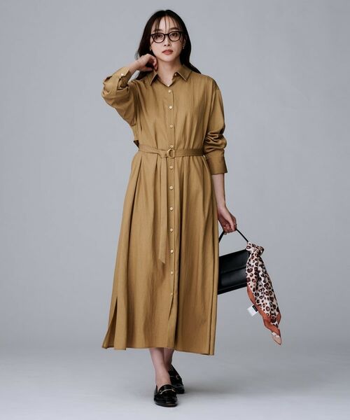 UNTITLED / アンタイトル ロング・マキシ丈ワンピース | 【前開きボタン/ベルト付/羽織シャツ/】2WAYトレンチ風ワンピース | 詳細11