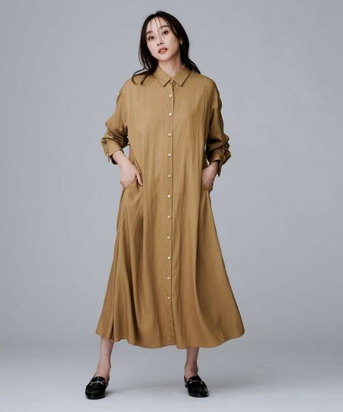 UNTITLED / アンタイトル ロング・マキシ丈ワンピース | 【前開きボタン/ベルト付/羽織シャツ/】2WAYトレンチ風ワンピース | 詳細12