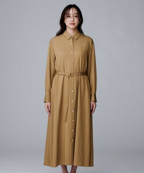 UNTITLED / アンタイトル ロング・マキシ丈ワンピース | 【前開きボタン/ベルト付/羽織シャツ/】2WAYトレンチ風ワンピース | 詳細15