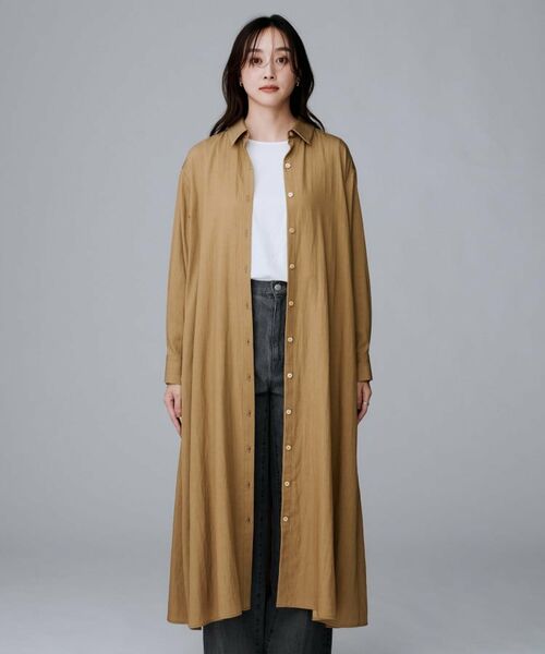 UNTITLED / アンタイトル ロング・マキシ丈ワンピース | 【前開きボタン/ベルト付/羽織シャツ/】2WAYトレンチ風ワンピース | 詳細19