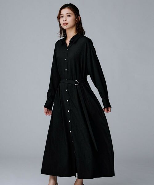 UNTITLED / アンタイトル ロング・マキシ丈ワンピース | 【前開きボタン/ベルト付/羽織シャツ/】2WAYトレンチ風ワンピース | 詳細2