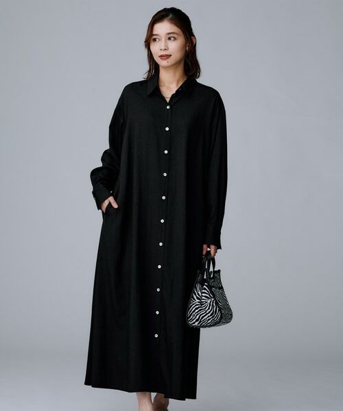 UNTITLED / アンタイトル ロング・マキシ丈ワンピース | 【前開きボタン/ベルト付/羽織シャツ/】2WAYトレンチ風ワンピース | 詳細3