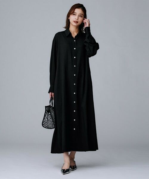 UNTITLED / アンタイトル ロング・マキシ丈ワンピース | 【前開きボタン/ベルト付/羽織シャツ/】2WAYトレンチ風ワンピース | 詳細6