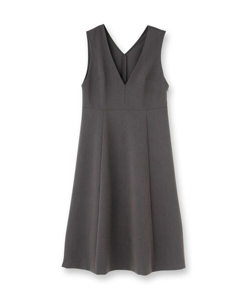 UNTITLED / アンタイトル ミニ丈・ひざ丈ワンピース | 【Aライン/ワンピース】Vネックジャンパースカート | 詳細1