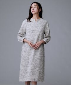 UNTITLED / アンタイトル ロング・マキシ丈ワンピース | 【洗える/ストレッチ】ツイードジャージワンピース