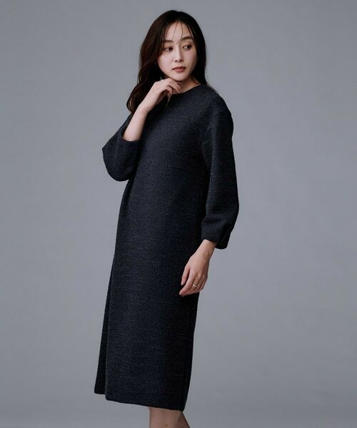 UNTITLED / アンタイトル ロング・マキシ丈ワンピース | 【洗える/ストレッチ】ツイードジャージワンピース | 詳細14