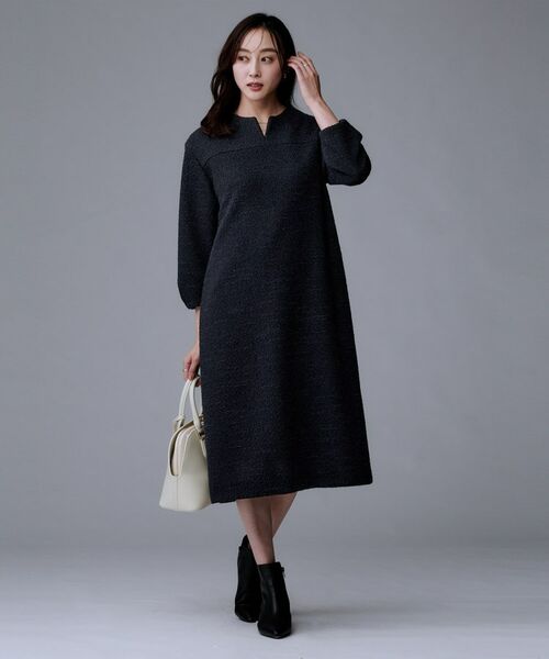 UNTITLED / アンタイトル ロング・マキシ丈ワンピース | 【洗える/ストレッチ】ツイードジャージワンピース | 詳細15