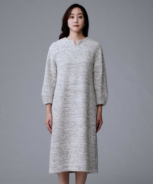 UNTITLED / アンタイトル ロング・マキシ丈ワンピース | 【洗える/ストレッチ】ツイードジャージワンピース | 詳細17