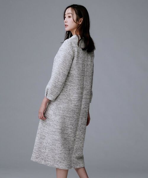 UNTITLED / アンタイトル ロング・マキシ丈ワンピース | 【洗える/ストレッチ】ツイードジャージワンピース | 詳細3