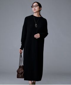 UNTITLED / アンタイトル ロング・マキシ丈ワンピース | 【ロング丈/ゆったりシルエット】テントライン ニットワンピース