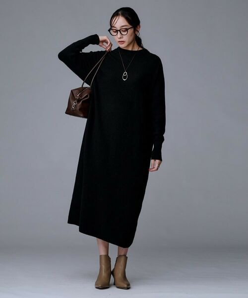 UNTITLED / アンタイトル ロング・マキシ丈ワンピース | 【ロング丈/ゆったりシルエット】テントライン ニットワンピース | 詳細10