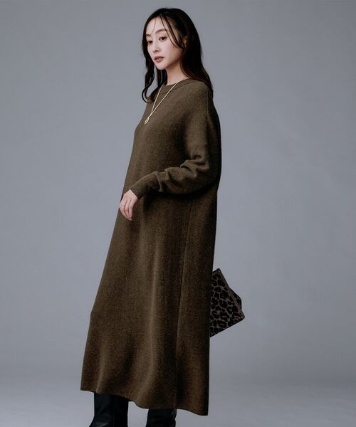 UNTITLED / アンタイトル ロング・マキシ丈ワンピース | 【ロング丈/ゆったりシルエット】テントライン ニットワンピース | 詳細13