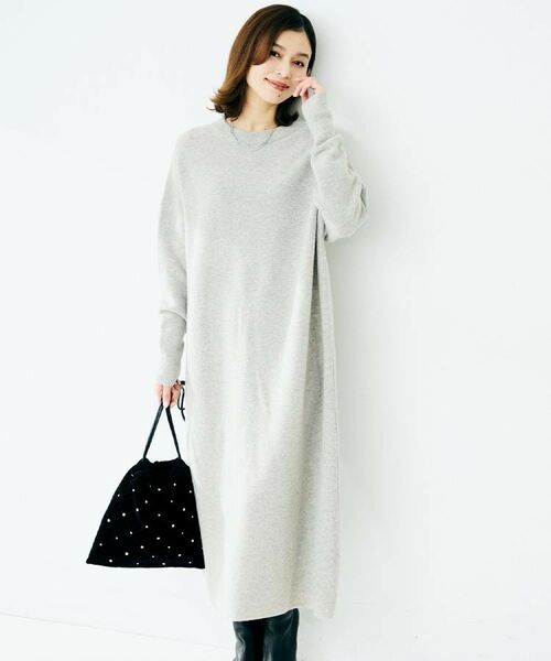 UNTITLED / アンタイトル ロング・マキシ丈ワンピース | 【ロング丈/ゆったりシルエット】テントライン ニットワンピース | 詳細2