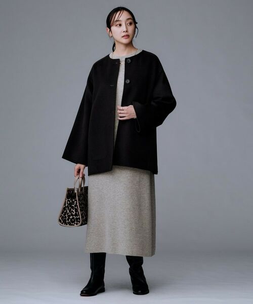 UNTITLED / アンタイトル ロング・マキシ丈ワンピース | 【ロング丈/ゆったりシルエット】テントライン ニットワンピース | 詳細6