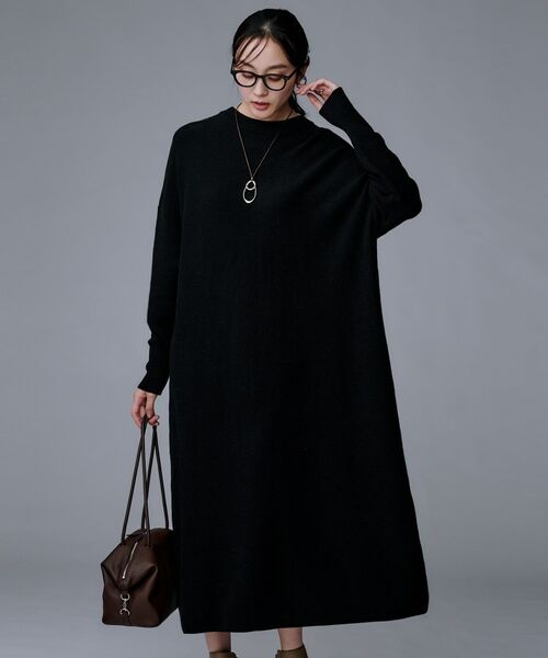 UNTITLED / アンタイトル ロング・マキシ丈ワンピース | 【ロング丈/ゆったりシルエット】テントライン ニットワンピース | 詳細8