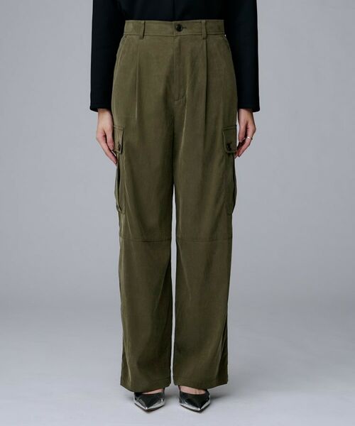 UNTITLED / アンタイトル パンツ | 【大人きれいめ/ストレート/ワイド】キュプラカーゴパンツ | 詳細10