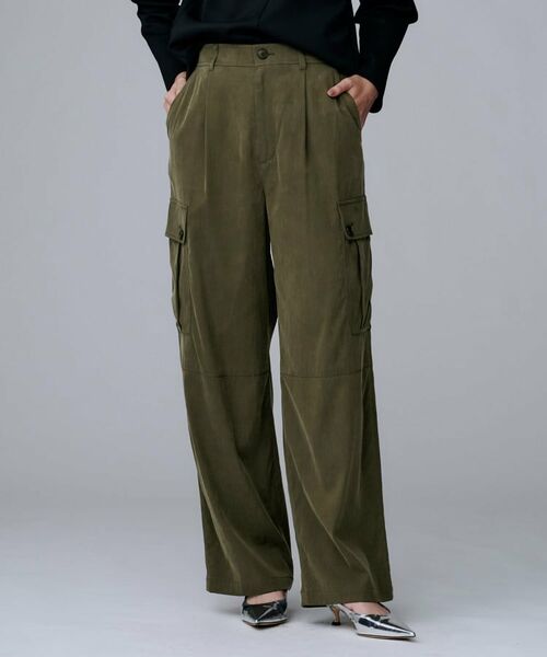 UNTITLED / アンタイトル パンツ | 【大人きれいめ/ストレート/ワイド】キュプラカーゴパンツ | 詳細2