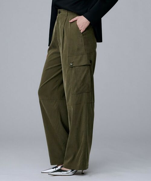 UNTITLED / アンタイトル パンツ | 【大人きれいめ/ストレート/ワイド】キュプラカーゴパンツ | 詳細3
