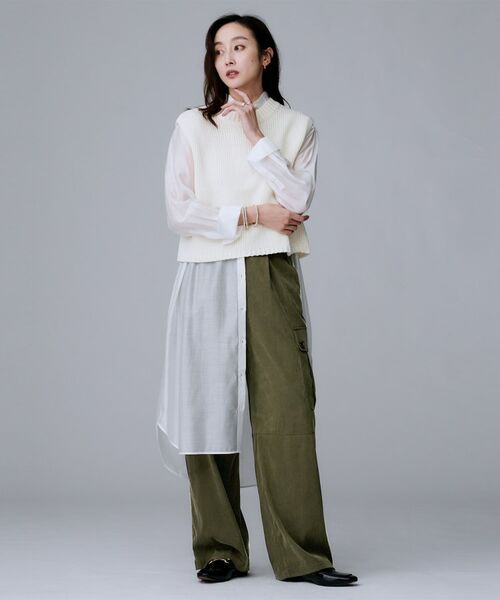 UNTITLED / アンタイトル パンツ | 【大人きれいめ/ストレート/ワイド】キュプラカーゴパンツ | 詳細4