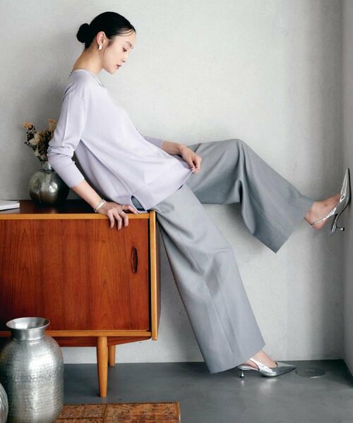 UNTITLED / アンタイトル パンツ | 【ワイド/ウエストゴム/紐】ストレッチドロストパンツ | 詳細10