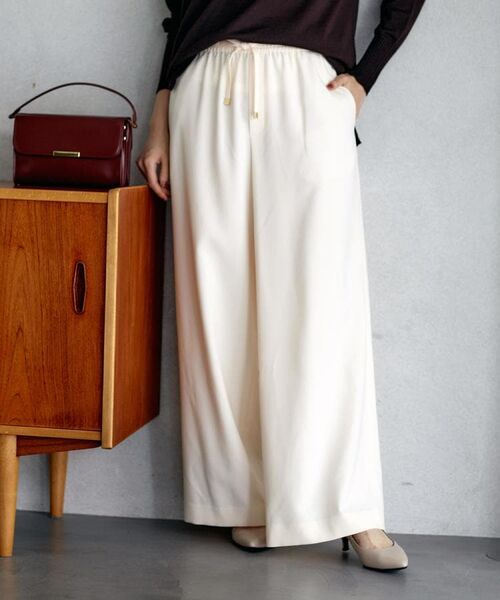 UNTITLED / アンタイトル パンツ | 【ワイド/ウエストゴム/紐】ストレッチドロストパンツ | 詳細2