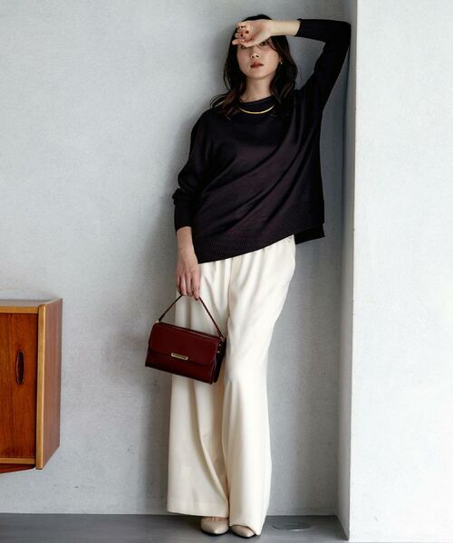 UNTITLED / アンタイトル パンツ | 【ワイド/ウエストゴム/紐】ストレッチドロストパンツ | 詳細3