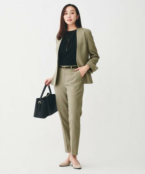 UNTITLED / アンタイトル パンツ | 【通勤スーツ/オフィス】ドライメランジ テーパードパンツ | 詳細10