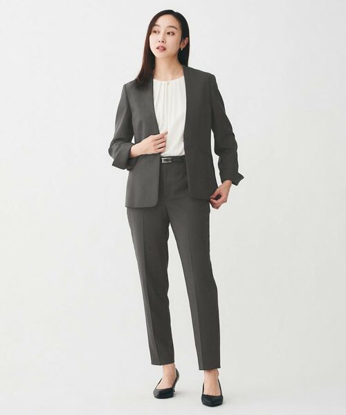UNTITLED / アンタイトル パンツ | 【通勤スーツ/オフィス】ドライメランジ テーパードパンツ | 詳細4