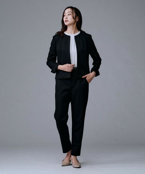 UNTITLED / アンタイトル パンツ | 【洗えるスーツ／ストレッチ】ウール混ジャージ テーパードパンツ | 詳細5