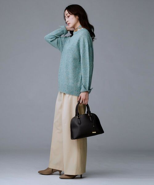 UNTITLED / アンタイトル パンツ | 【洗える/ウエスト後ろゴム】ウール混　タックワイドパンツ | 詳細16