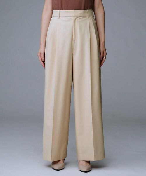 UNTITLED / アンタイトル パンツ | 【洗える/ウエスト後ろゴム】ウール混　タックワイドパンツ | 詳細18