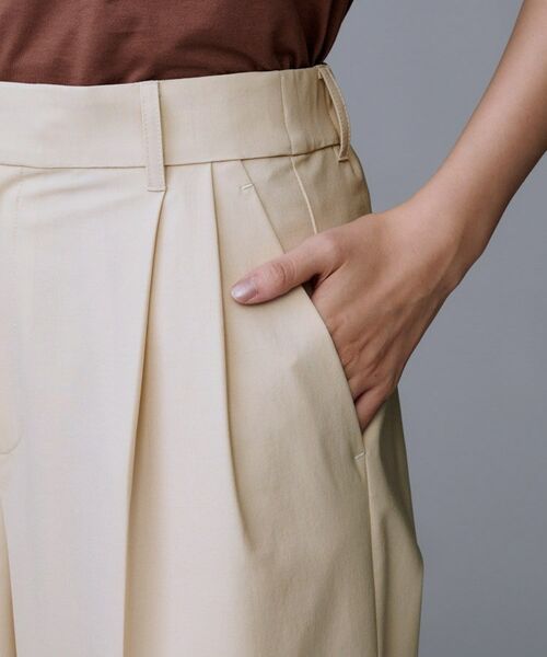 UNTITLED / アンタイトル パンツ | 【洗える/ウエスト後ろゴム】ウール混　タックワイドパンツ | 詳細22