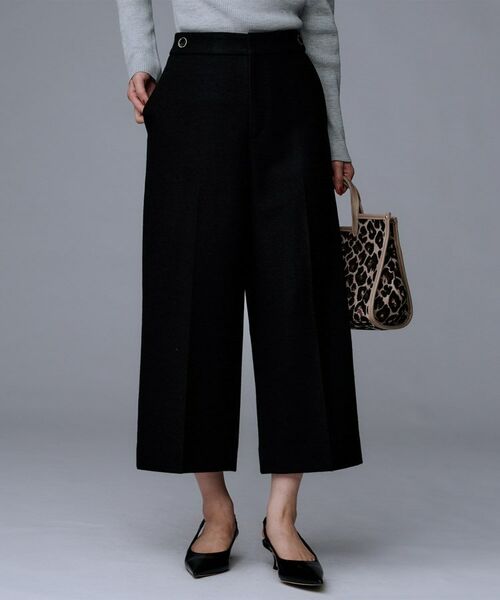 UNTITLED / アンタイトル ショート・ハーフ・半端丈パンツ | 【ウール100%/ウエスト後ろゴム】 クロップドワイドパンツ | 詳細10