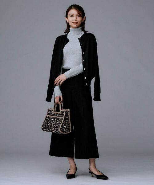 UNTITLED / アンタイトル ショート・ハーフ・半端丈パンツ | 【ウール100%/ウエスト後ろゴム】 クロップドワイドパンツ | 詳細12