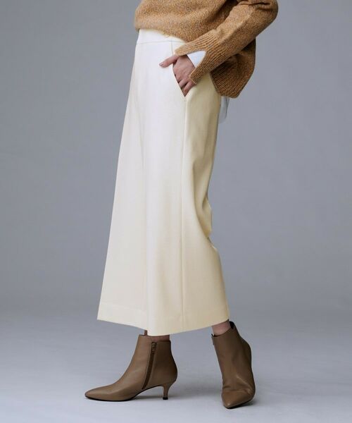 UNTITLED / アンタイトル ショート・ハーフ・半端丈パンツ | 【ウール100%/ウエスト後ろゴム】 クロップドワイドパンツ | 詳細3