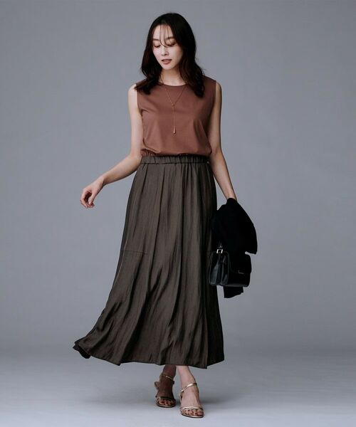 UNTITLED / アンタイトル ロング・マキシ丈スカート | 【秋冬兼用／1枚で着映え】ソフト裾フレアスカート | 詳細10