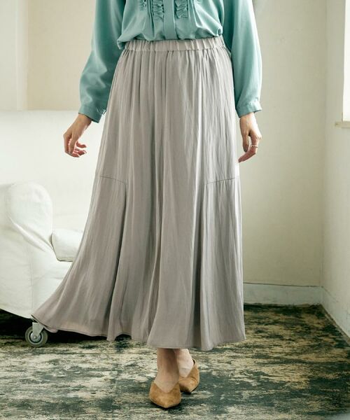 UNTITLED / アンタイトル ロング・マキシ丈スカート | 【秋冬兼用／1枚で着映え】ソフト裾フレアスカート | 詳細14
