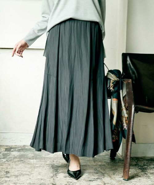 UNTITLED / アンタイトル ロング・マキシ丈スカート | 【秋冬兼用／1枚で着映え】ソフト裾フレアスカート | 詳細2