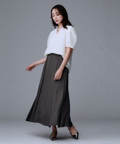 UNTITLED / アンタイトル ロング・マキシ丈スカート | 【秋冬兼用／1枚で着映え】ソフト裾フレアスカート | 詳細6