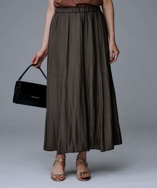 UNTITLED / アンタイトル ロング・マキシ丈スカート | 【秋冬兼用／1枚で着映え】ソフト裾フレアスカート | 詳細8