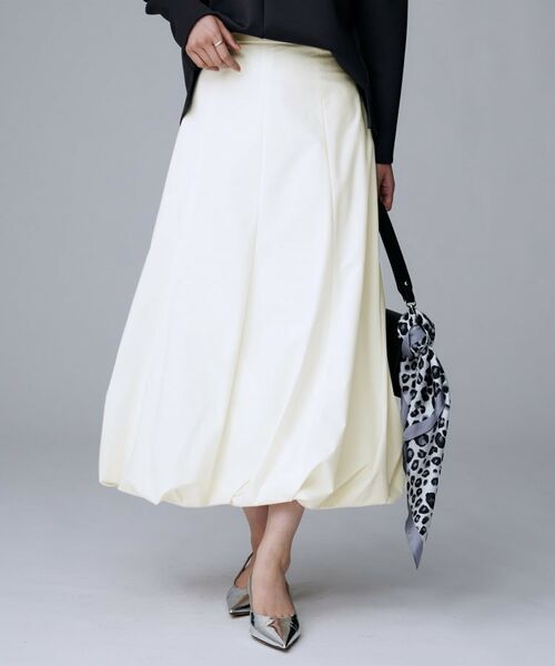 UNTITLED / アンタイトル ロング・マキシ丈スカート | 【ストレッチ素材/撥水加工】バルーンスカート(オフホワイト(003))