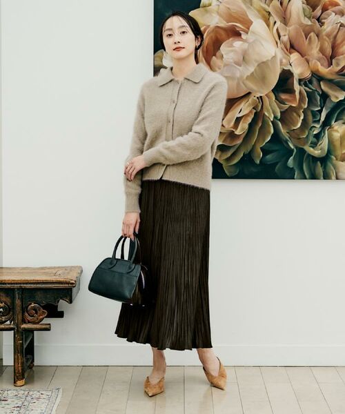 UNTITLED / アンタイトル ロング・マキシ丈スカート | 【シワ知らず/ウエストゴム】スエード風プリーツスカート | 詳細11