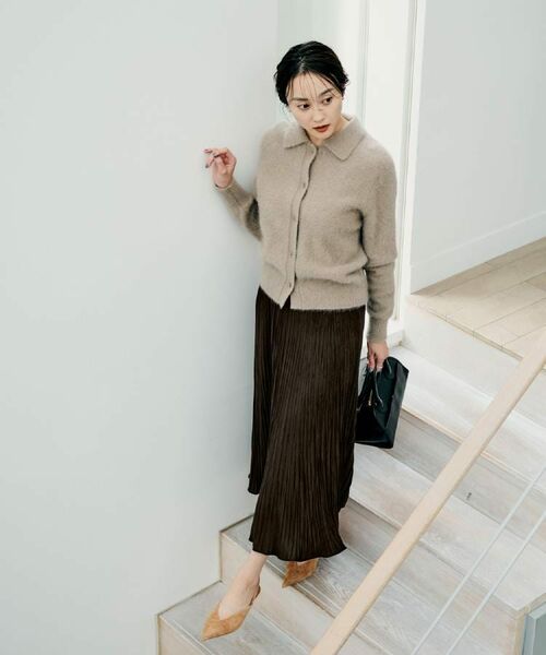 UNTITLED / アンタイトル ロング・マキシ丈スカート | 【シワ知らず/ウエストゴム】スエード風プリーツスカート | 詳細12