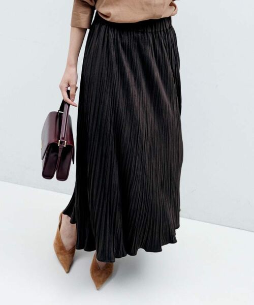 UNTITLED / アンタイトル ロング・マキシ丈スカート | 【シワ知らず/ウエストゴム】スエード風プリーツスカート | 詳細13