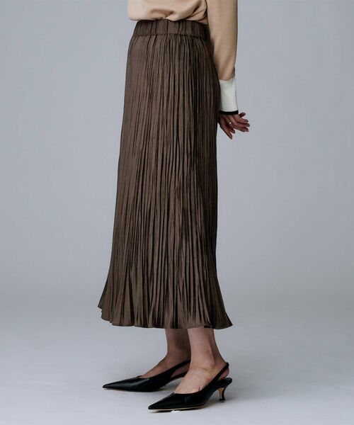 UNTITLED / アンタイトル ロング・マキシ丈スカート | 【シワ知らず/ウエストゴム】スエード風プリーツスカート | 詳細16