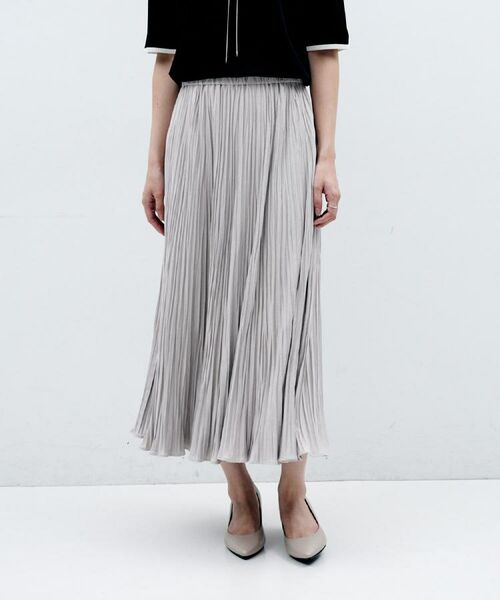 UNTITLED / アンタイトル ロング・マキシ丈スカート | 【シワ知らず/ウエストゴム】スエード風プリーツスカート | 詳細19
