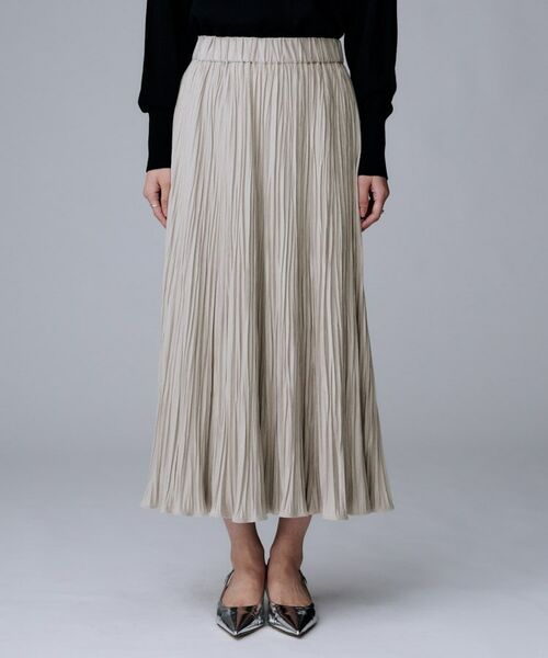UNTITLED / アンタイトル ロング・マキシ丈スカート | 【シワ知らず/ウエストゴム】スエード風プリーツスカート | 詳細22