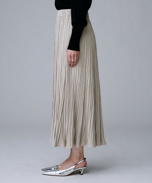 UNTITLED / アンタイトル ロング・マキシ丈スカート | 【シワ知らず/ウエストゴム】スエード風プリーツスカート | 詳細25
